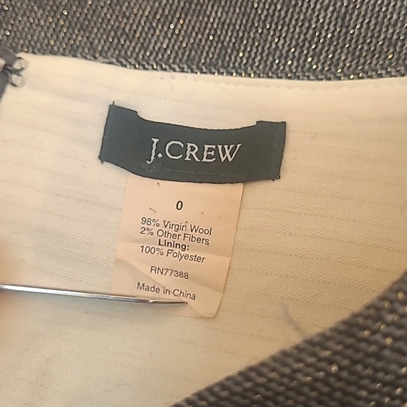 J.Crew Wool Metallic Box Pleat Pencil Skirt Women’s 0 Gray Gold - Picture 16 of 17